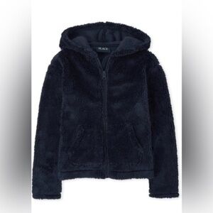 NWT The Children's Place Girls' Long Sleeve Sherpa Zip-up Hoodie sz 16 XXL